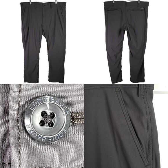 Eddie Bauer Pants Travex Straight Hiking Mens Size 40 X 30 Nylon Stretch Gray - Picture 1 of 9